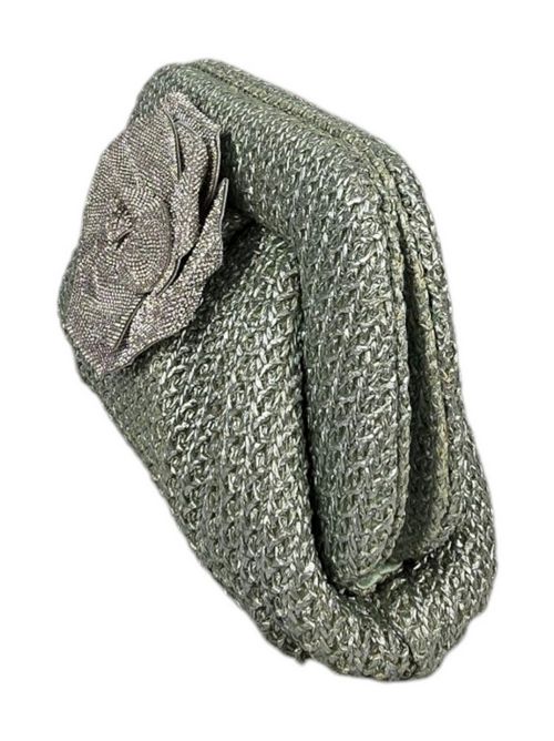 aqua woven women's clutch bag Twenty Fourhaitch | ZURIGOPOLVERE